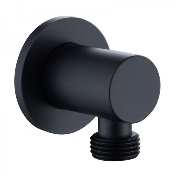 Synergy Round Black Wall Outlet Elbow